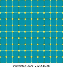 Abstract seamless geometric pattern blue star square background vector illustration. 