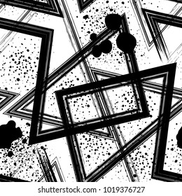 Abstract seamless geometric pattern for boys. Grunge urban modern background for guys. creative chaotic wallpaper in grey, white and black colors. Repeated backdrop for fashion, sport clothes