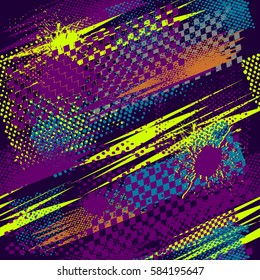 Abstract seamless geometric pattern for boys, girls, fashion, sport clothes, textile, wrapping paper. Grunge urban pattern