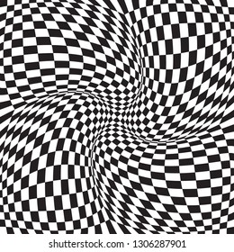 Abstract seamless geometric pattern with chess field. Abstract surreal texture.