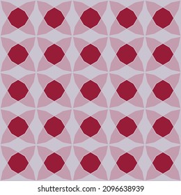 Abstract seamless geometric pattern of circles and curves. Vector illustration