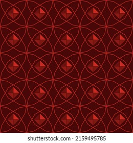 Abstract seamless geometric pattern of circles and curves. Vector illustration