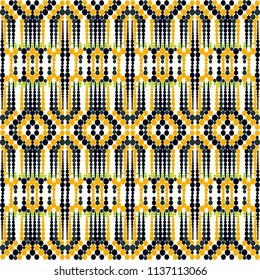 Abstract seamless geometric pattern with city elements frayed sprays triangles neon paint colored high-quality vector illustration in graffiti style for your design