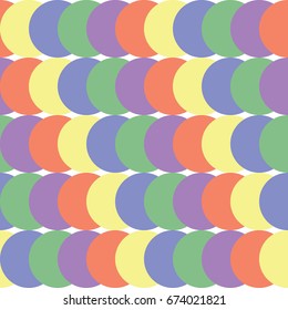 Abstract seamless geometric pattern. Colored rounds.