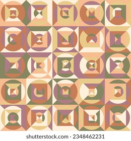 Abstract seamless geometric pattern. Colorful combination of colors in geometric shapes. Template for textiles, fabrics, backgrounds and creative design