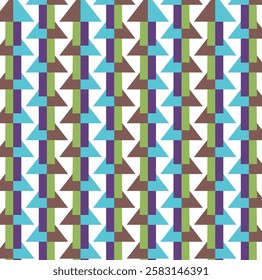 Abstract Seamless Geometric pattern. Colorful geometrical pattern of triangles. Triangular pattern vector. Design for fashion, fabric, textile, wallpaper, cover, web , wrapping and all textile prints.