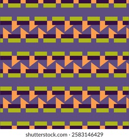 Abstract Seamless Geometric pattern. Colorful geometrical pattern of diamonds shapes. Triangular pattern . Design for fashion, fabric, textile, wallpaper, cover, web , wrapping and all textile prints