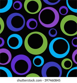 Abstract Seamless geometric pattern with colorful circles. Vector illustration