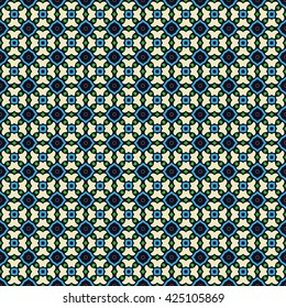 Abstract seamless geometric pattern. Colorful graphic floral seamless background with repeating texture. Tribal ethnic arabic, indian, turkish ornament, doodle vector illustration. 