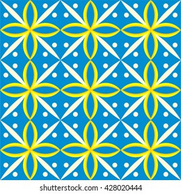 Abstract seamless geometric pattern. Colorful graphic floral seamless background with repeating texture. Tribal ethnic arabic, indian, turkish ornament, doodle vector illustration.