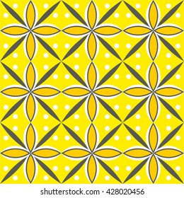Abstract seamless geometric pattern. Colorful graphic floral seamless background with repeating texture. Tribal ethnic arabic, indian, turkish ornament, doodle vector illustration.