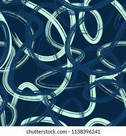 Abstract seamless geometric pattern with curved lines. Grunge urban pattern for boy, girl, sport clothes, wrapping paper.