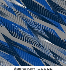 Patrón geométrico abstracto con líneas curvas. Montaje de fondo repetido geométrico monocromo para niños, deportivos textiles, ropa, papel de envolver. 