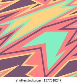 Abstract seamless geometric pattern with curved lines. Urban pattern for sport clothes.