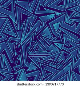 Abstractas patrón geométrico sin fisuras. Líneas curvas, flechas de fondo repetido para textiles deportivos, ropa de moda, papel de regalo. 