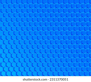 Abstraktes, nahtloses geometrisches Muster Design, metallisch blauer Hintergrund.