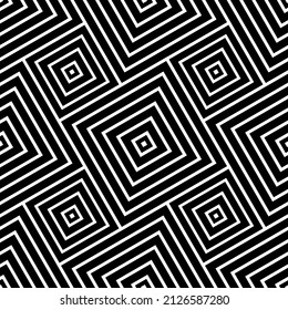 Abstract seamless geometric pattern. Diagonal lines black texture. Vector art.