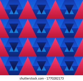 Resumen de un patrón geométrico sin fisuras de diamantes y triangulares. Ilustración vectorial de existencias para la web y la impresión, raspado, papel de envoltura, textil, papel pintado y fondo