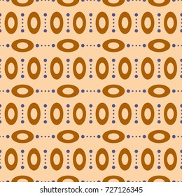 Abstract seamless geometric pattern of ellipses and dots.