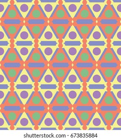 Abstract seamless geometric pattern. Ethnic tribal motifs.
