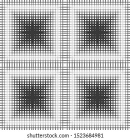 Abstract seamless geometric pattern. A fading array of many shapes. Original pattern for textiles and interiors.