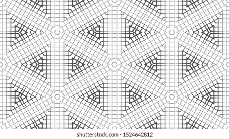 Abstract seamless geometric pattern. A fading array of many shapes. Original pattern for textiles and interiors.