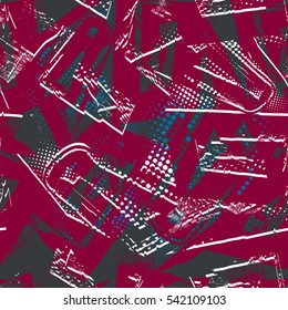 Abstract seamless geometric pattern for fashion, textile. Creative original design. Repeated backdrop. Ornament