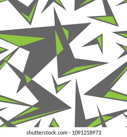 Abstract seamless geometric pattern. Grunge urban repeated backdrop for textile, wrapping paper. Lines elements, triangles, arrows.