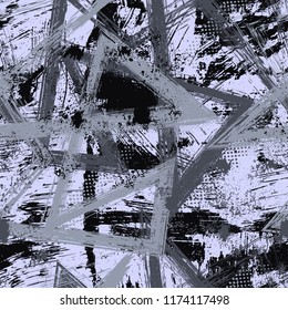 Abstract seamless geometric pattern. Grunge urban repeated backdrop for textile, wrapping paper.