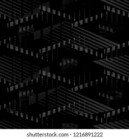 Abstract seamless geometric pattern. Grunge textured wallpaper. Geometrical repeated backdrop for boy, sport textile, clothes, wrapping paper.