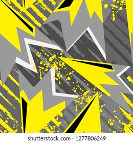 Abstract seamless geometric pattern. Grunge urban repeated backdrop for boys, textile, wrapping paper. Lines elements, triangles.