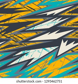 Abstract seamless geometric pattern. Grunge urban repeated backdrop for boys, textile, wrapping paper.