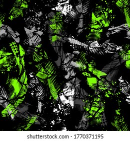 Abstract seamless geometric pattern. Grunge textured background Geometrical repeated backdrop for boy, sport textile. modern pattern for boys and girls, textile and fabric. Urban dark wallpaper.
