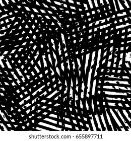Abstract seamless geometric pattern. Grunge urban repeated backdrop. black and white background.  monochrome lines wallpaper. for girls, boys, textile,  clothes,  wrapping paper