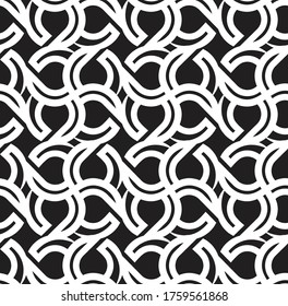 Abstract seamless geometric pattern of hexagons and circles. Arabic seamless pattern