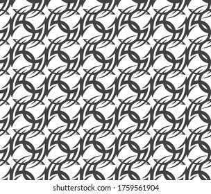 Abstract seamless geometric pattern of hexagons and circles. Arabic seamless pattern