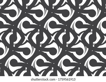 Abstract seamless geometric pattern of hexagons and circles. Arabic seamless pattern
