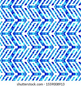 Abstract seamless geometric pattern. Images for the design of home textiles and packaging. Linear motion of geometric shapes.