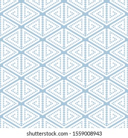 Abstract seamless geometric pattern. Images for the design of home textiles and packaging. Linear motion of geometric shapes.