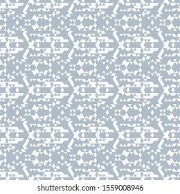 Abstract seamless geometric pattern. Images for the design of home textiles and packaging. Linear motion of geometric shapes.