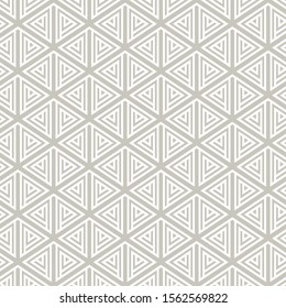 Abstract seamless geometric pattern. Images for the design of home textiles and packaging. Linear motion of geometric shapes.