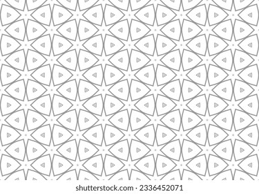 Abstract Seamless Geometric Pattern. Light Grey and White Texture. Vector Art.