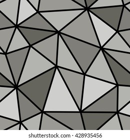 Abstract seamless geometric pattern. Light and dark grey geometric pattern for background or wallpaper. Geometric pattern for printing presentation or flyer. Thick lines on the geometric pattern.