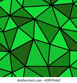 Abstract seamless geometric pattern. Light and dark green geometric pattern for background or wallpaper. Geometric pattern for printing presentation or flyer. Thick lines on the geometric pattern.