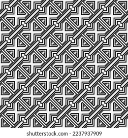 Abstract seamless geometric pattern. Modern texture with stripes, lines, zig zag. Lattice graphic design. Vector illustration.