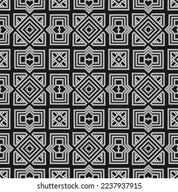 Abstract seamless geometric pattern. Modern texture with stripes, lines, zig zag. Lattice graphic design. Vector illustration.