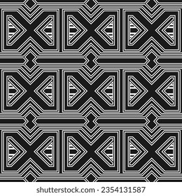 Abstract seamless geometric pattern. Modern texture with stripes, lines, zig zag. Lattice graphic design. Vector illustration.
