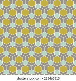 Abstract seamless geometric pattern. Monochrome wallpaper.Geometry grid texture.Retro/vintage color.Vector illustration