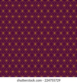 Abstract seamless geometric pattern. Monochrome wallpaper.Geometry purple and gold grid texture.Vintage style texture.Vector illustration