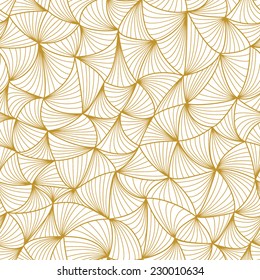 Abstract seamless geometric pattern. Monochrome white wallpaper.Geometry gold grid texture.Vintage style texture.Vector illustration 